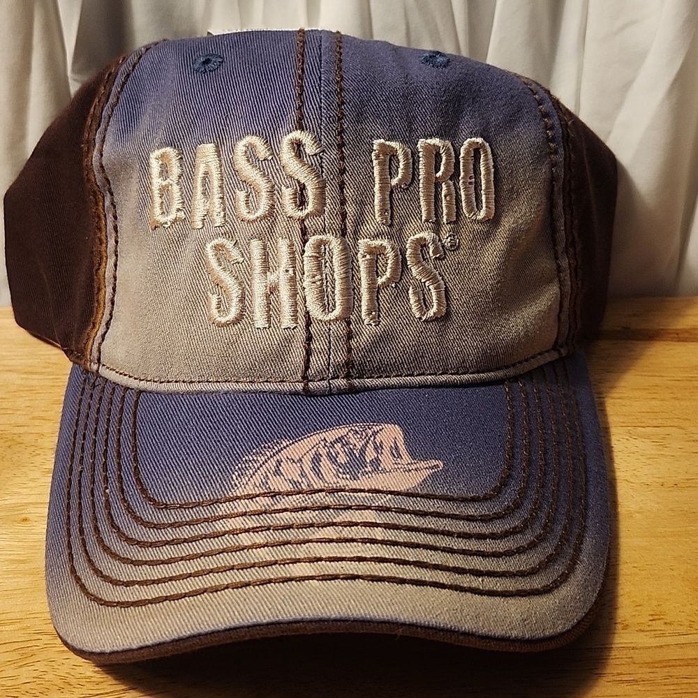 Bass Pro Shops Brown Blue TyeDye Velcroback Hat - New